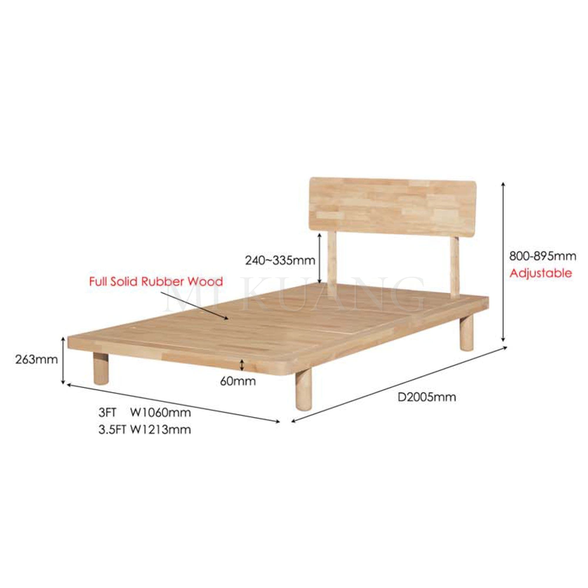 MUJI (Natural) Bedframe view 3