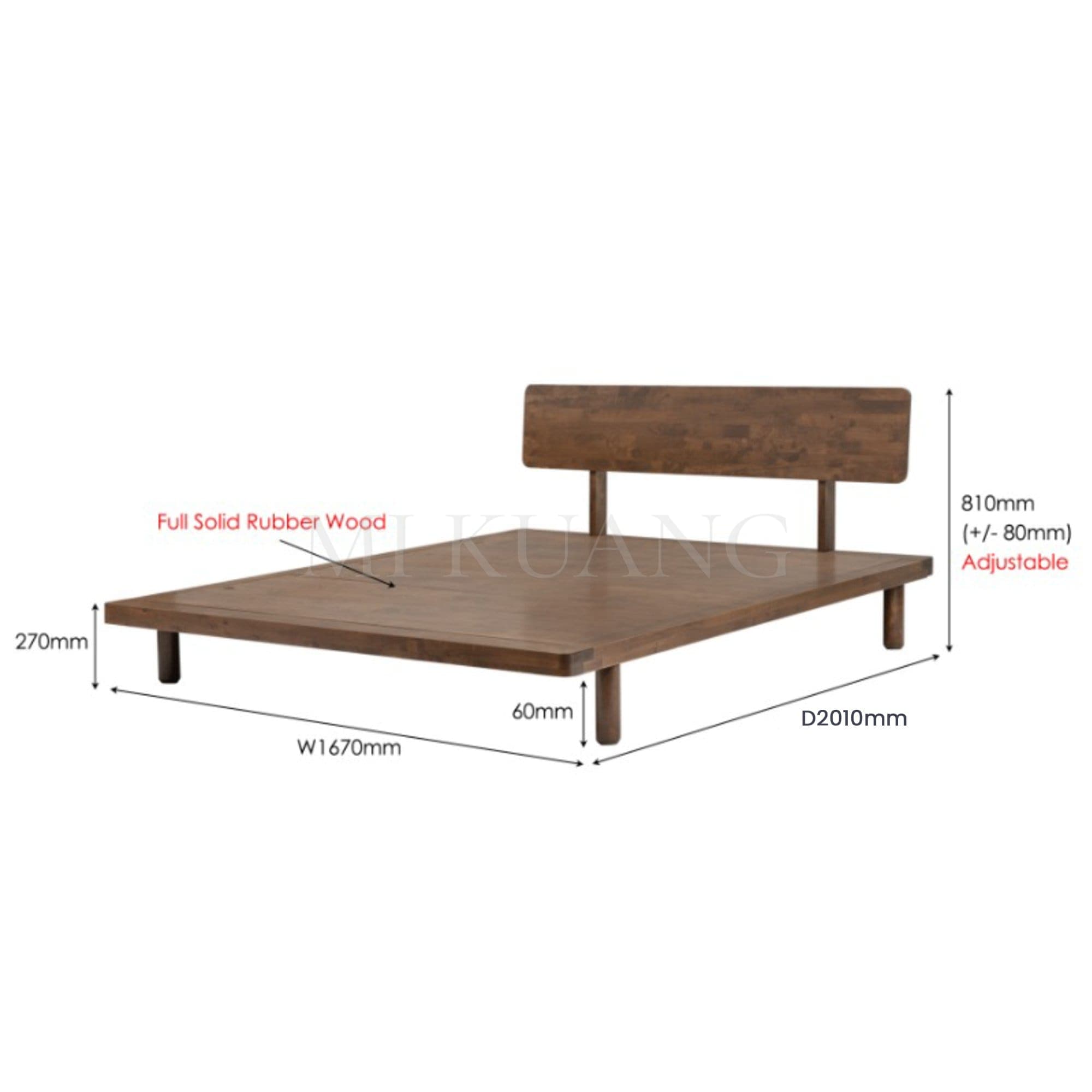 MUJI (Walnut) Bedframe view 4