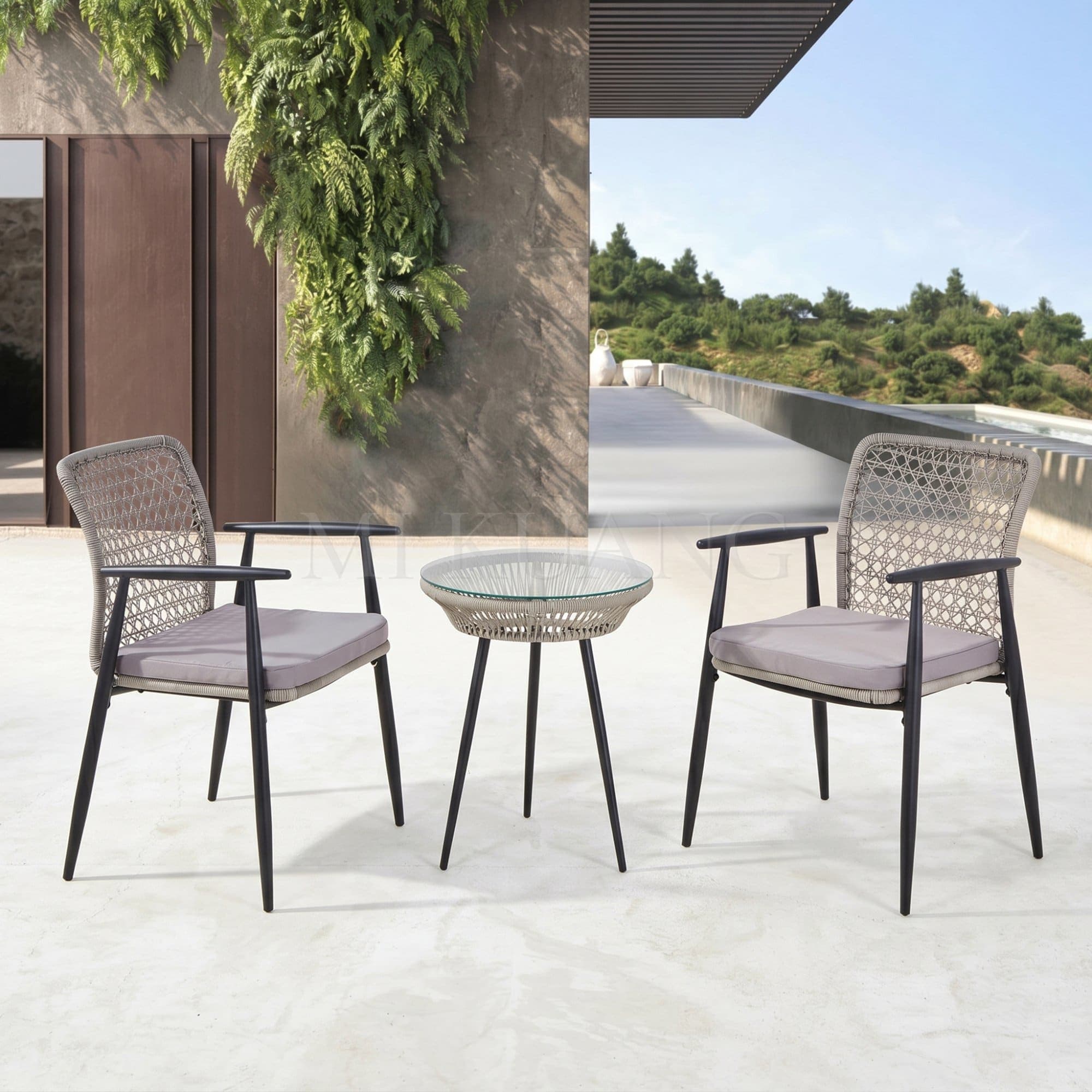JORVIA Outdoor Lounge Set 1+2