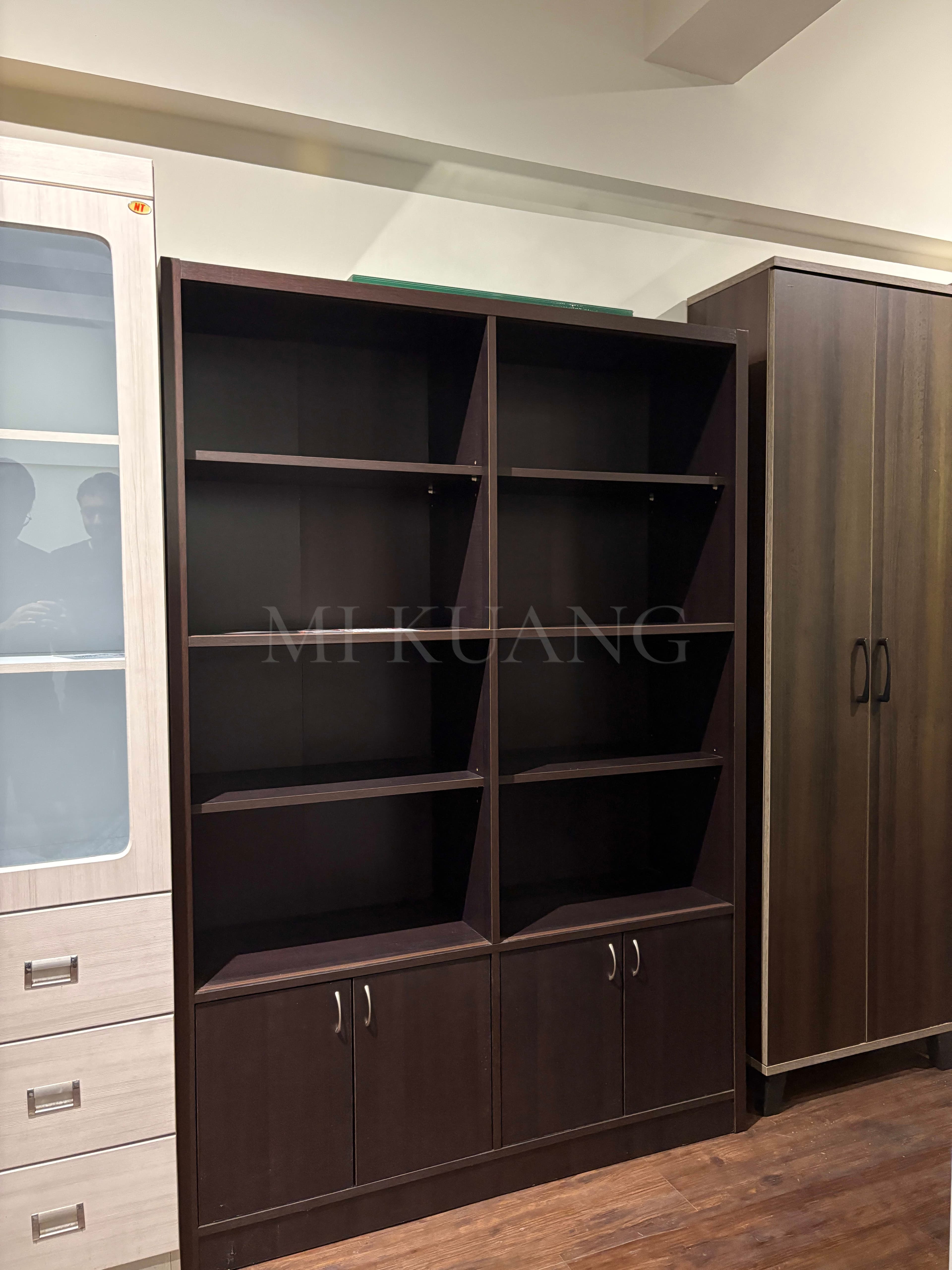 MK-352 Book Cabinet with Sliding Glass Doors