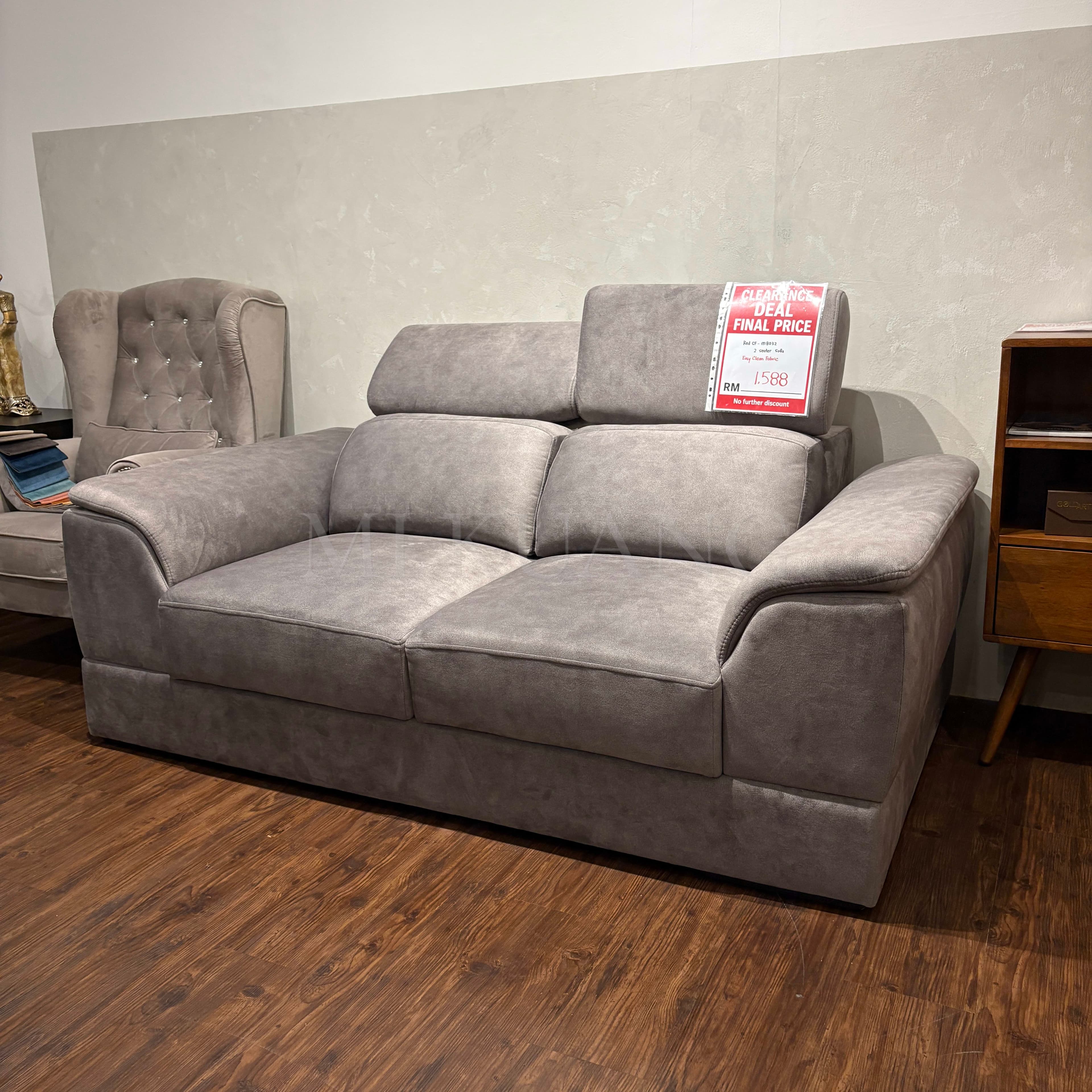 SF-M8032 Easy-Clean Fabric Sofa — 2-Seater