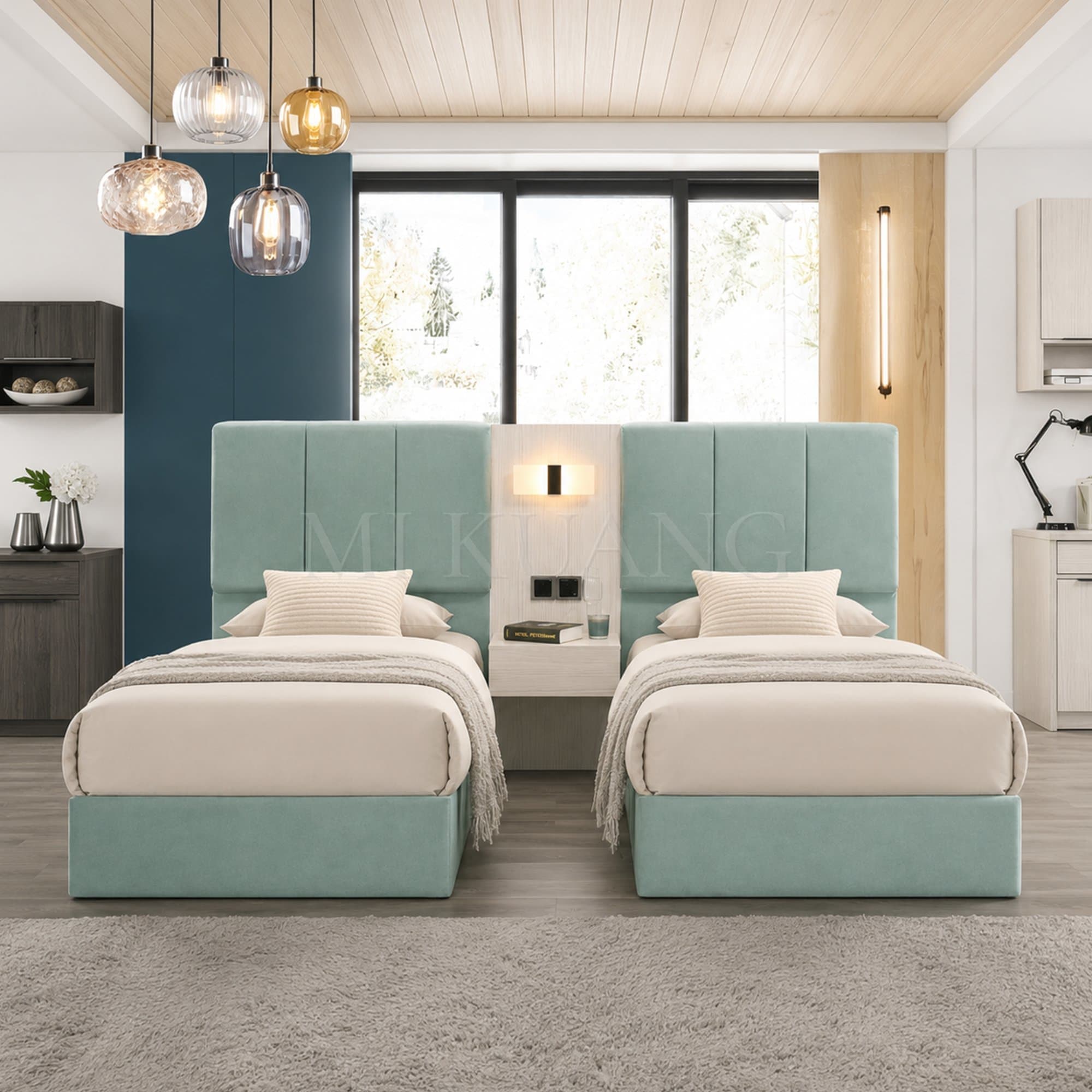 YM-010 Bedframe (with Bedside Panel) view 2
