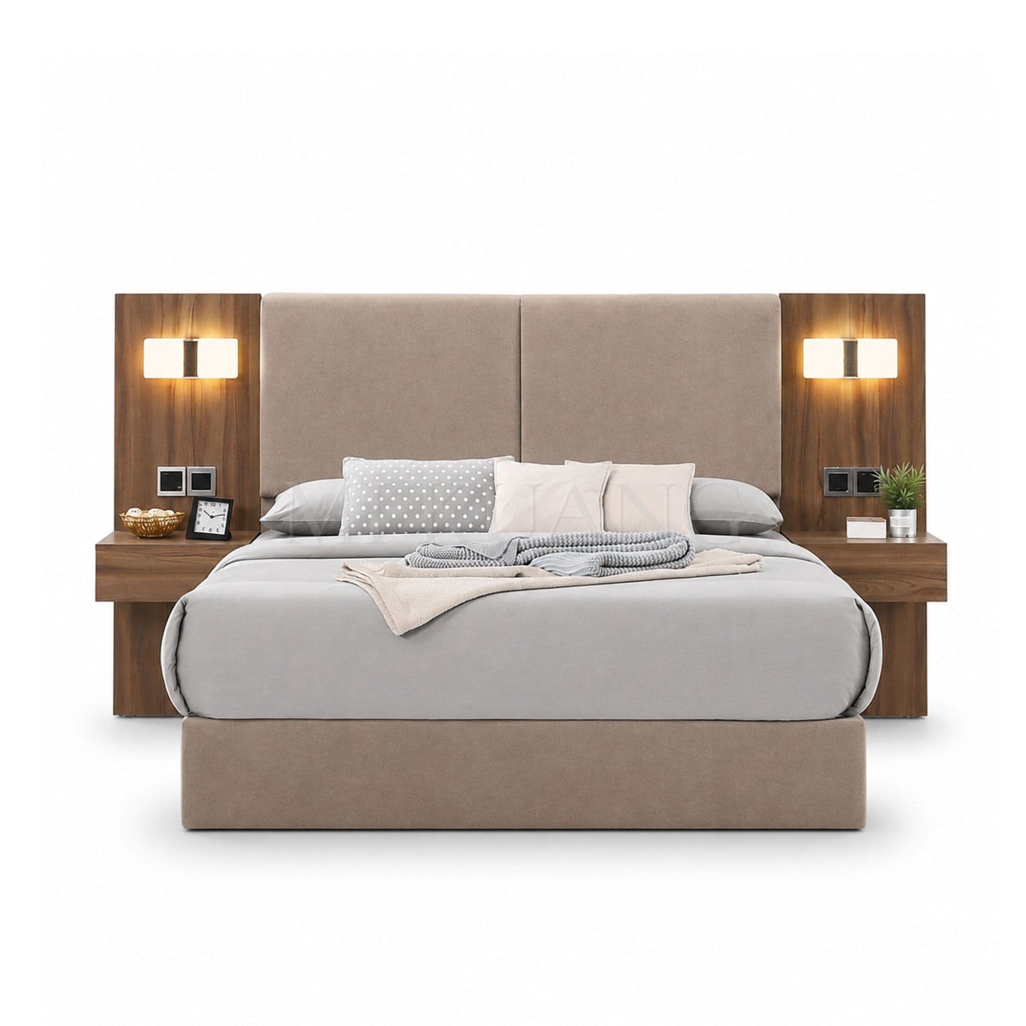 YM-857 Bedframe (with Bedside Panel) view 1