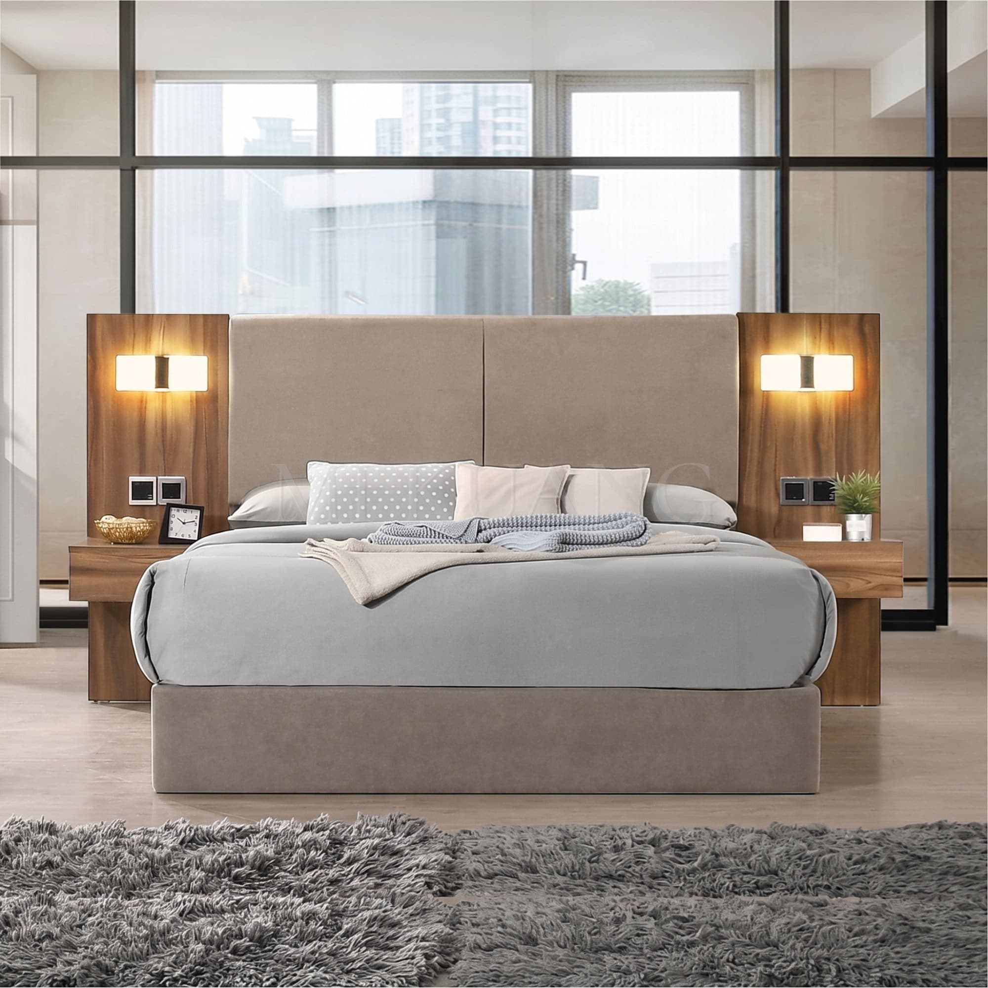 YM-857 Bedframe (with Bedside Panel) view 2