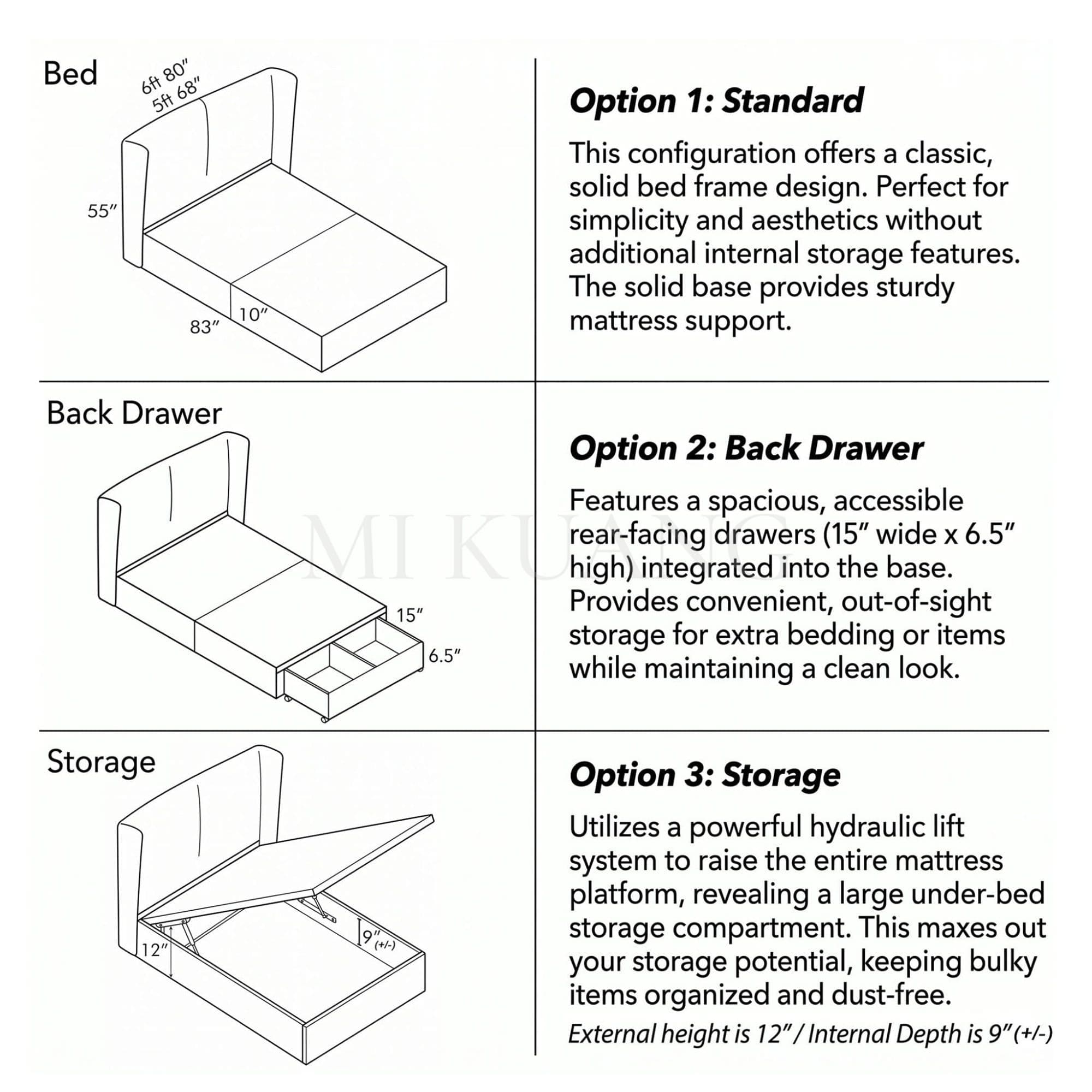 YM-866 Bedframe view 3