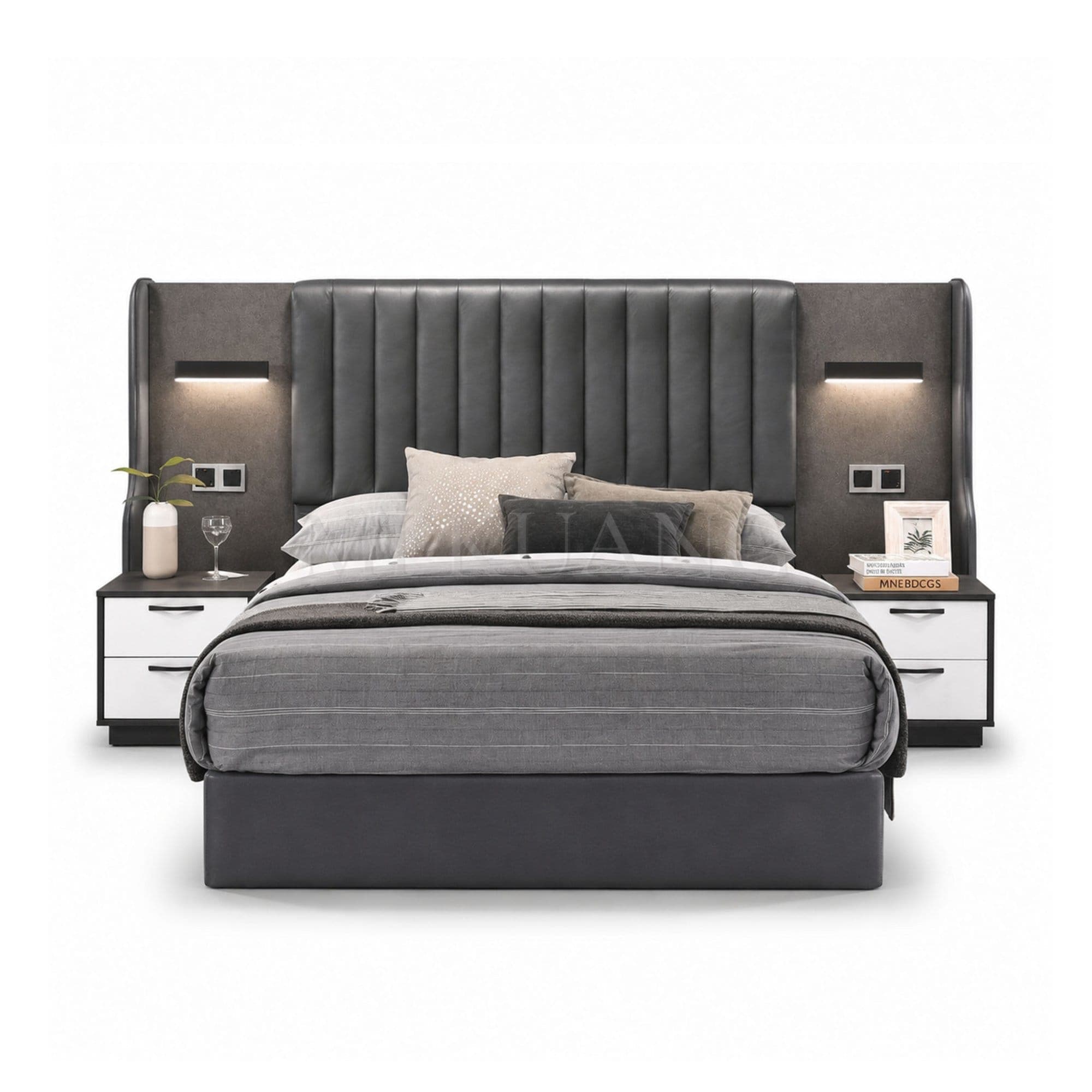 YM-867 Bedframe (with Bedside Panel) view 1