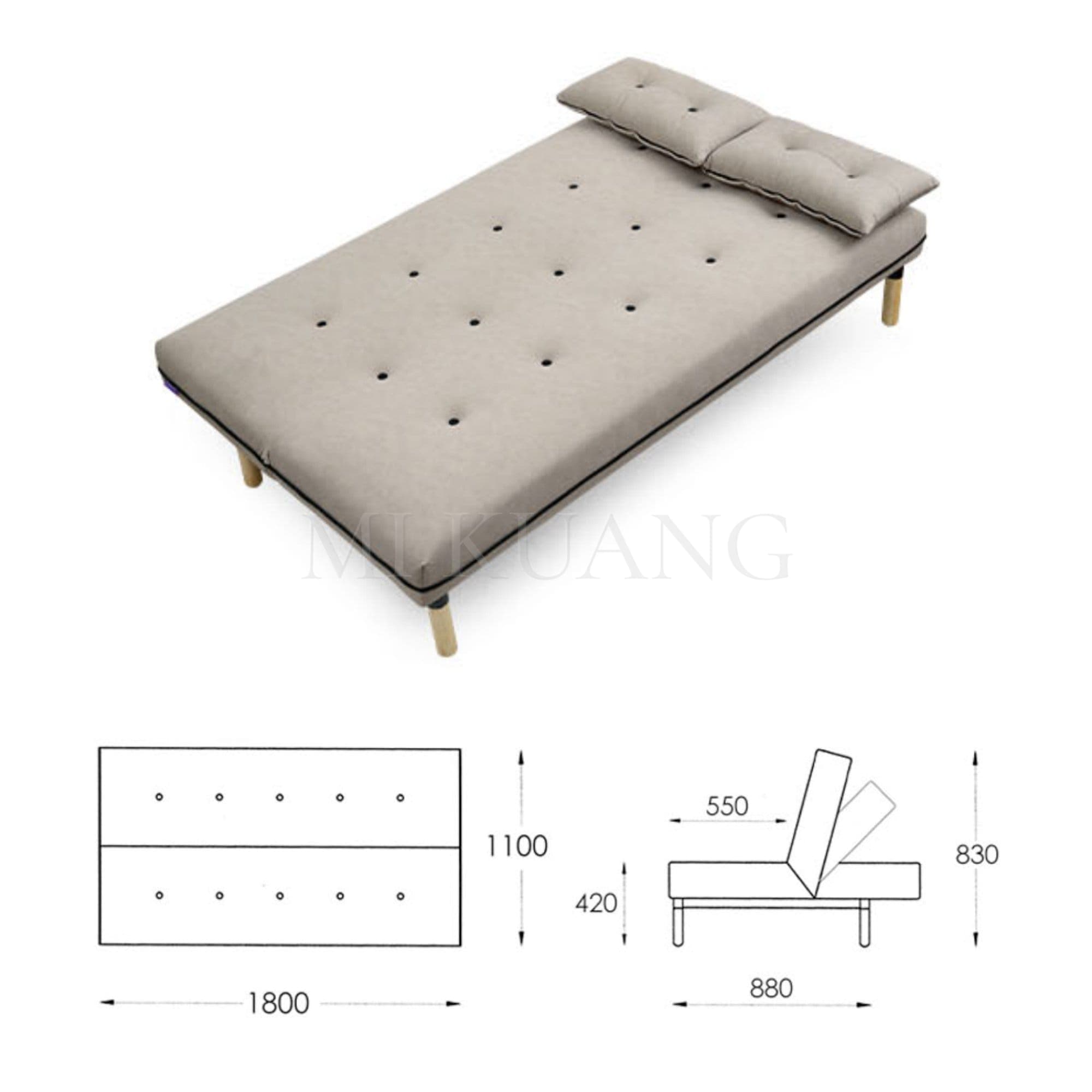 OSLO (Brown) Sofa Bed view 4