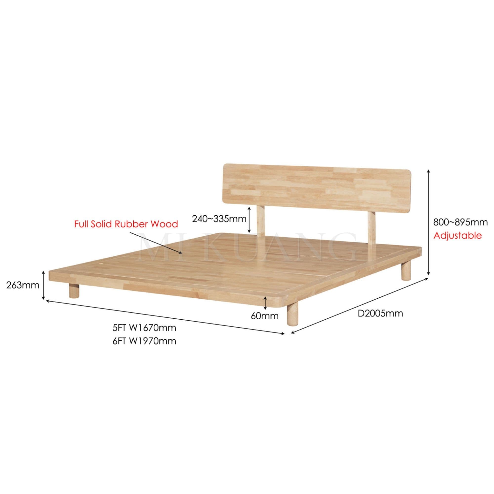 MUJI (Natural) Bedframe (Queen/King) view 2