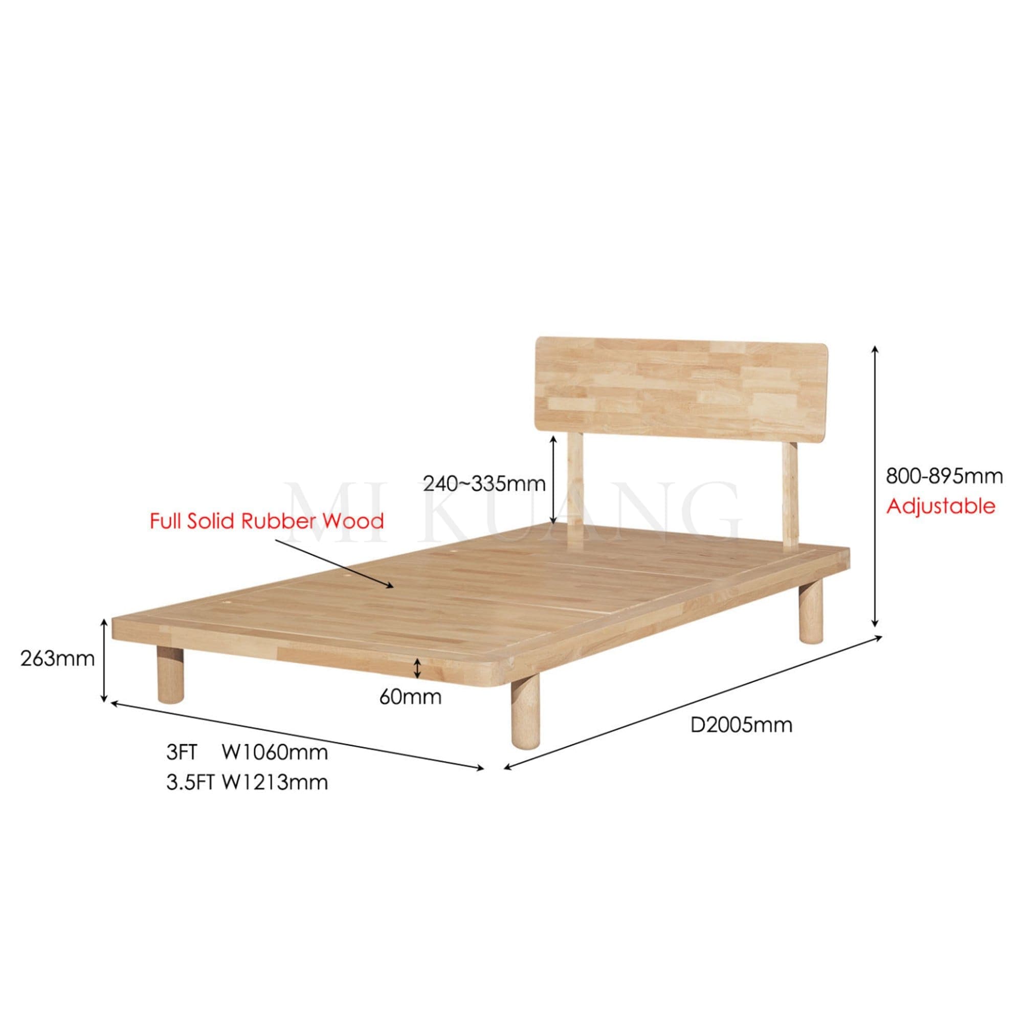 MUJI (Natural) Bedframe (Single/Super Single) alternate view