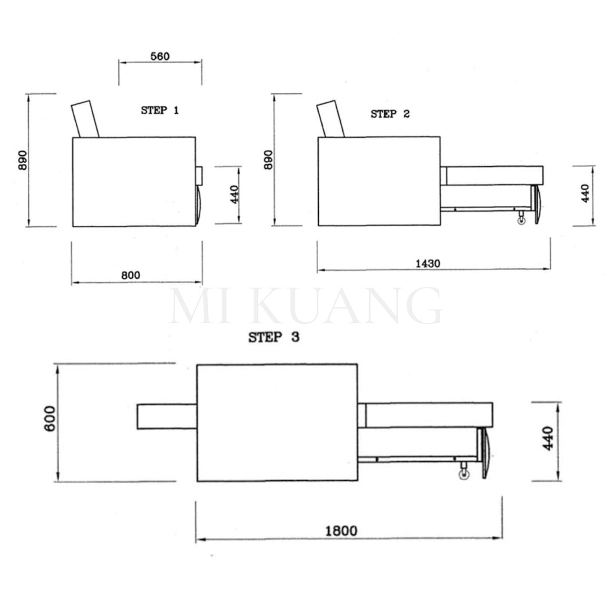 TRANSFORMER 2-Seater Sofa Bed view 4