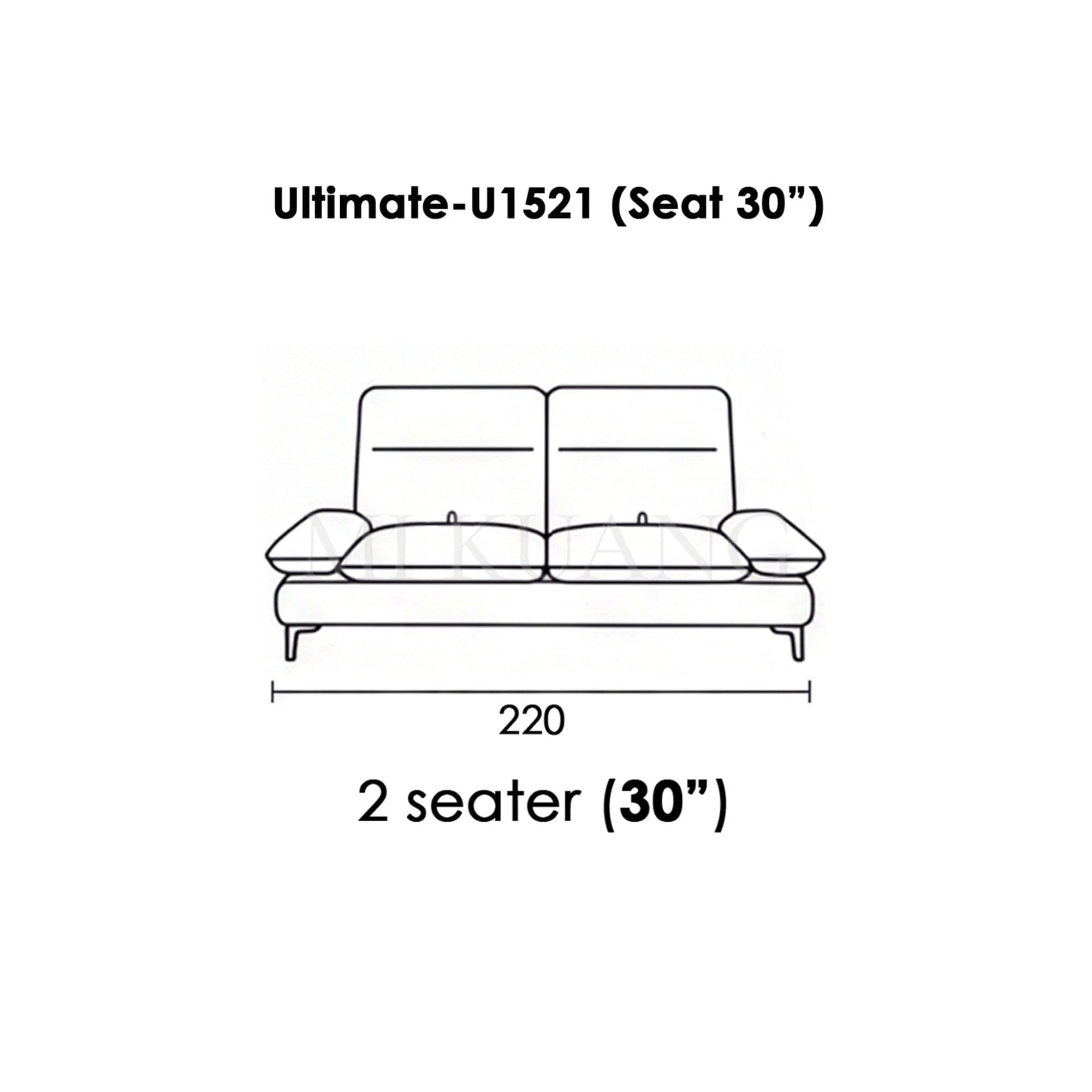 HARLAN (Seat 30") 2-Seater Sofa view 3