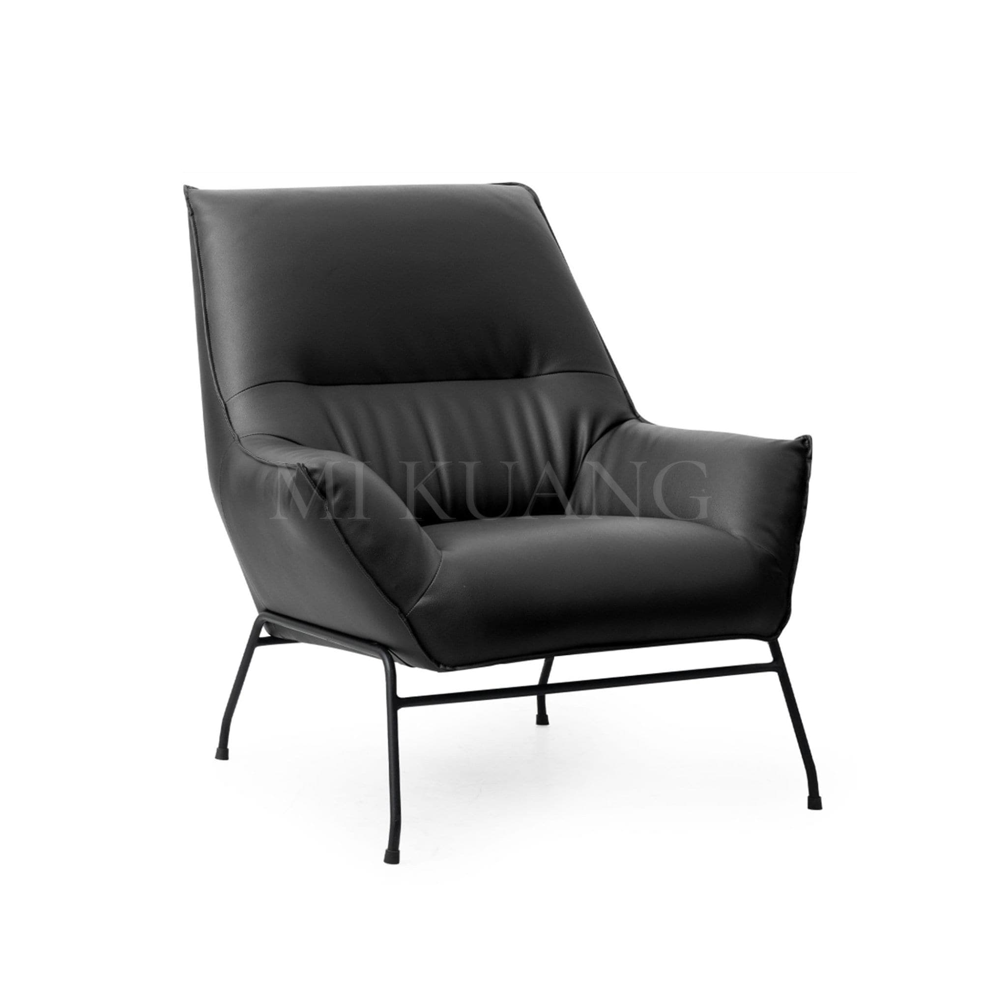 TEDDY (PU-Black) Lounge Chair
