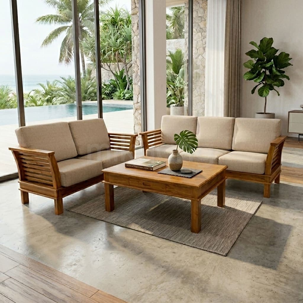 KARINA Teak Wood Sofa Set alternate view