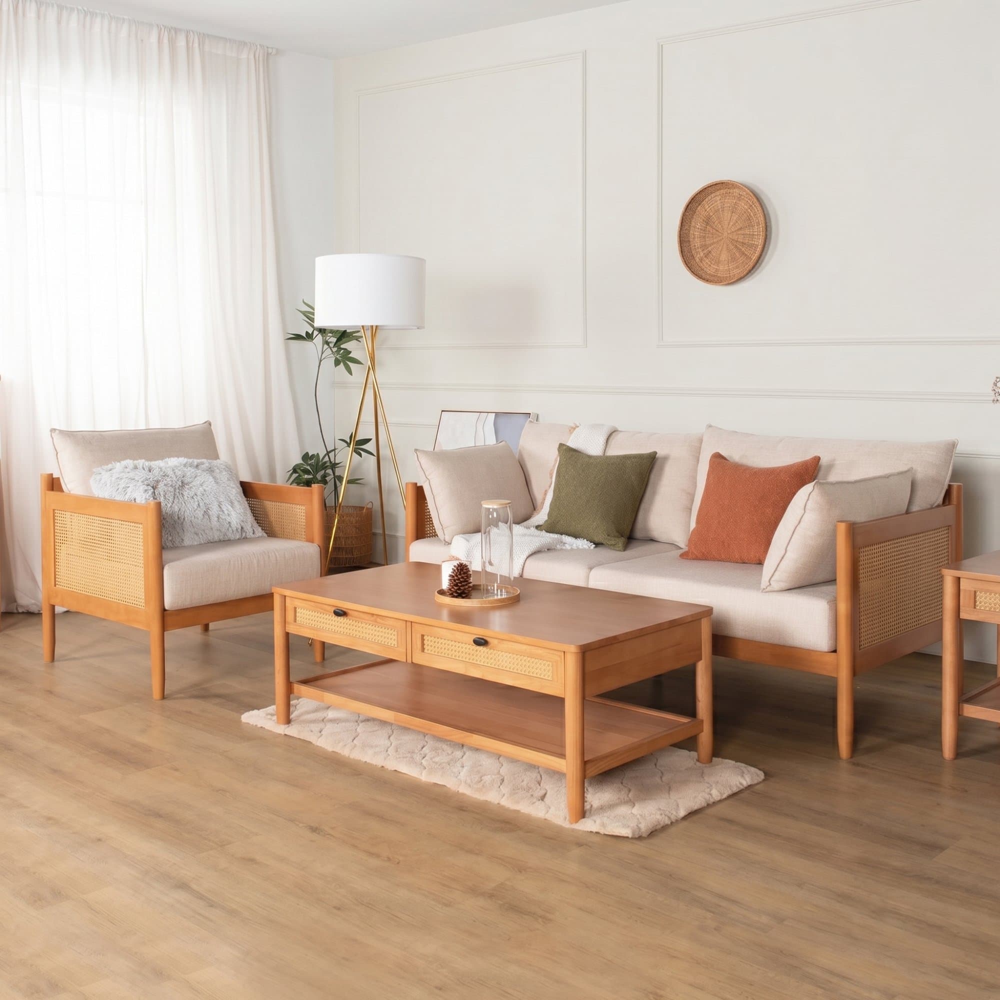 MEGAN Sofa (Light Walnut) view 3