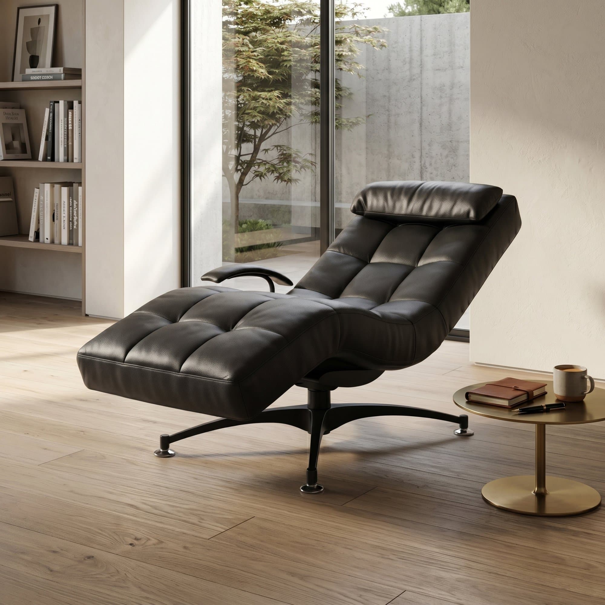 HAWAII Half-Leather Rocking Chair view 2