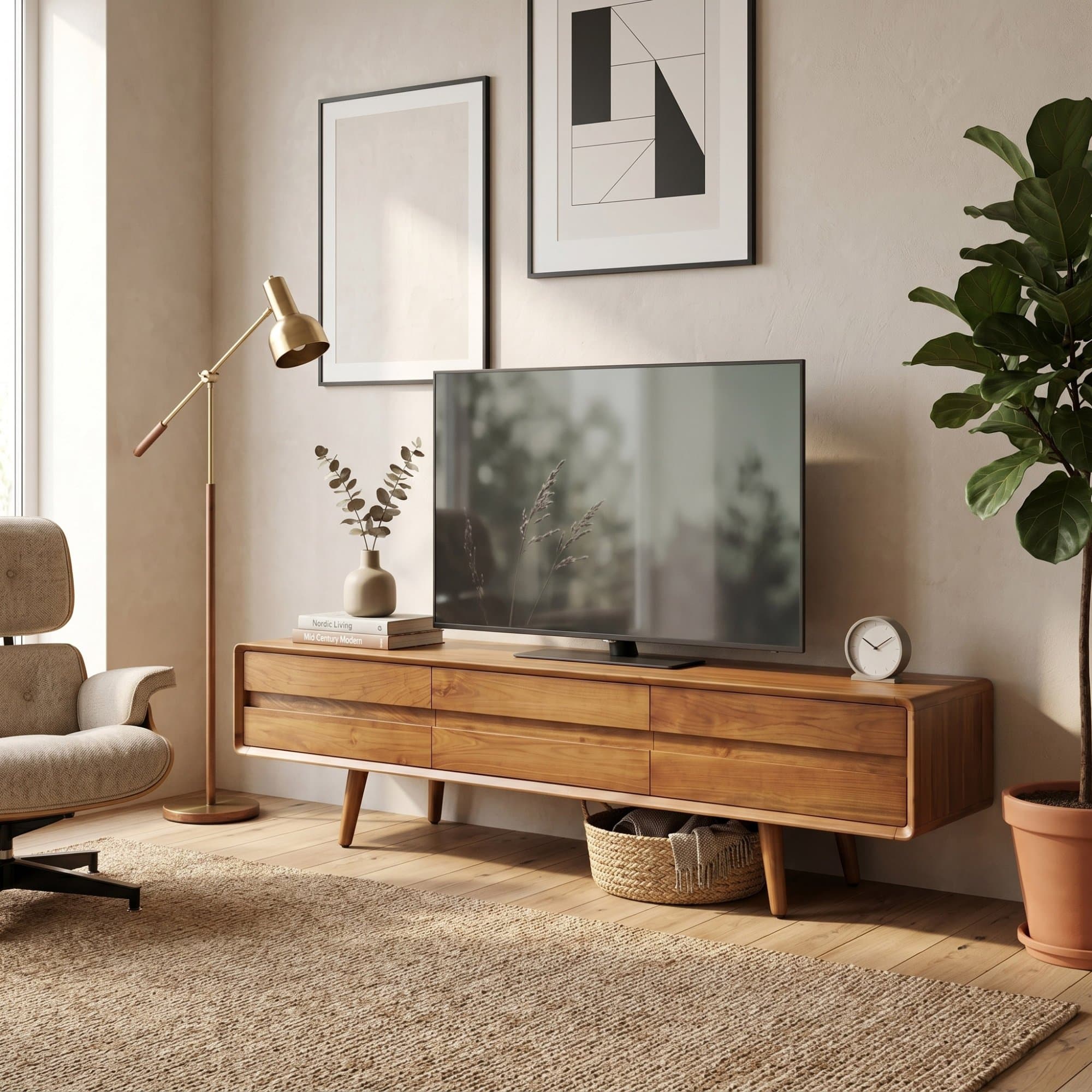 BASCO Teak TV Cabinet view 2