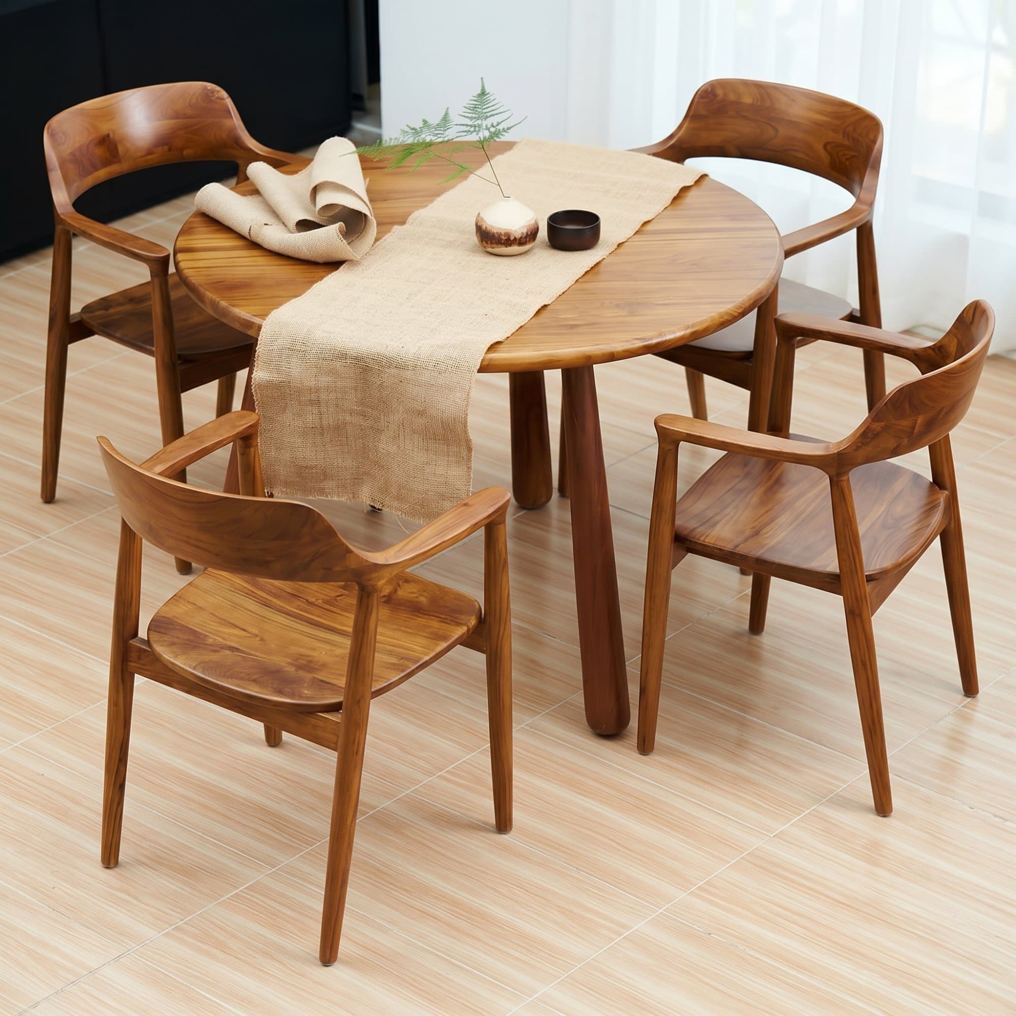 VASSEL Teak Dining Chair view 2