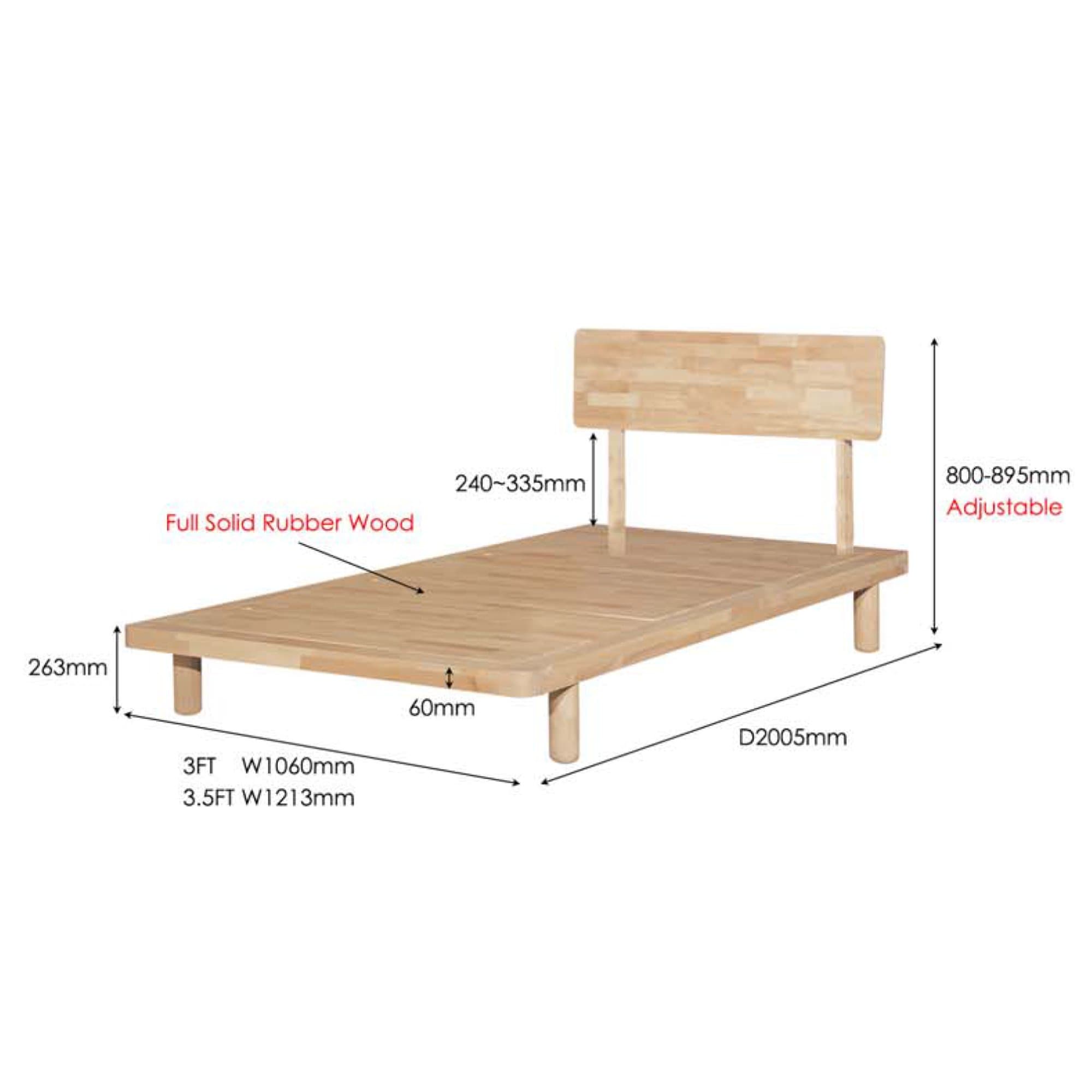 MUJI (Natural) Bedframe view 3