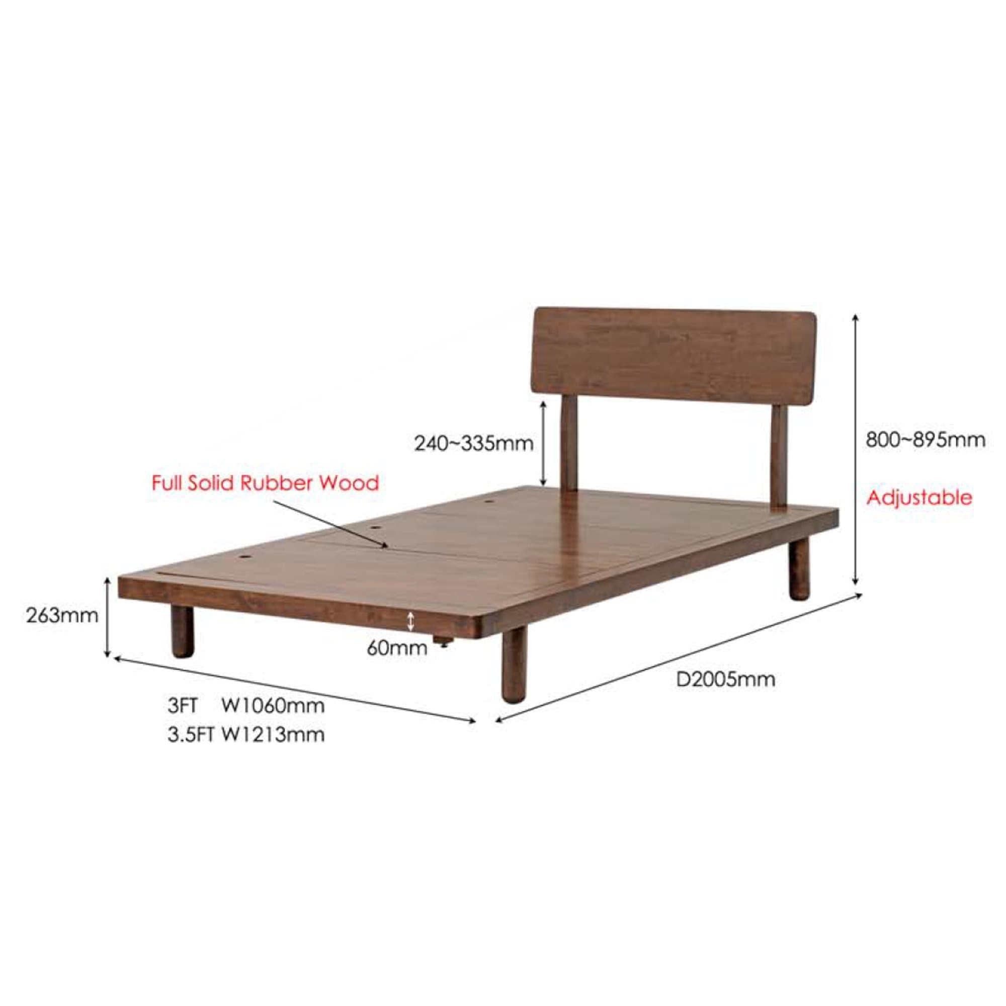 MUJI (Walnut) Bedframe view 3