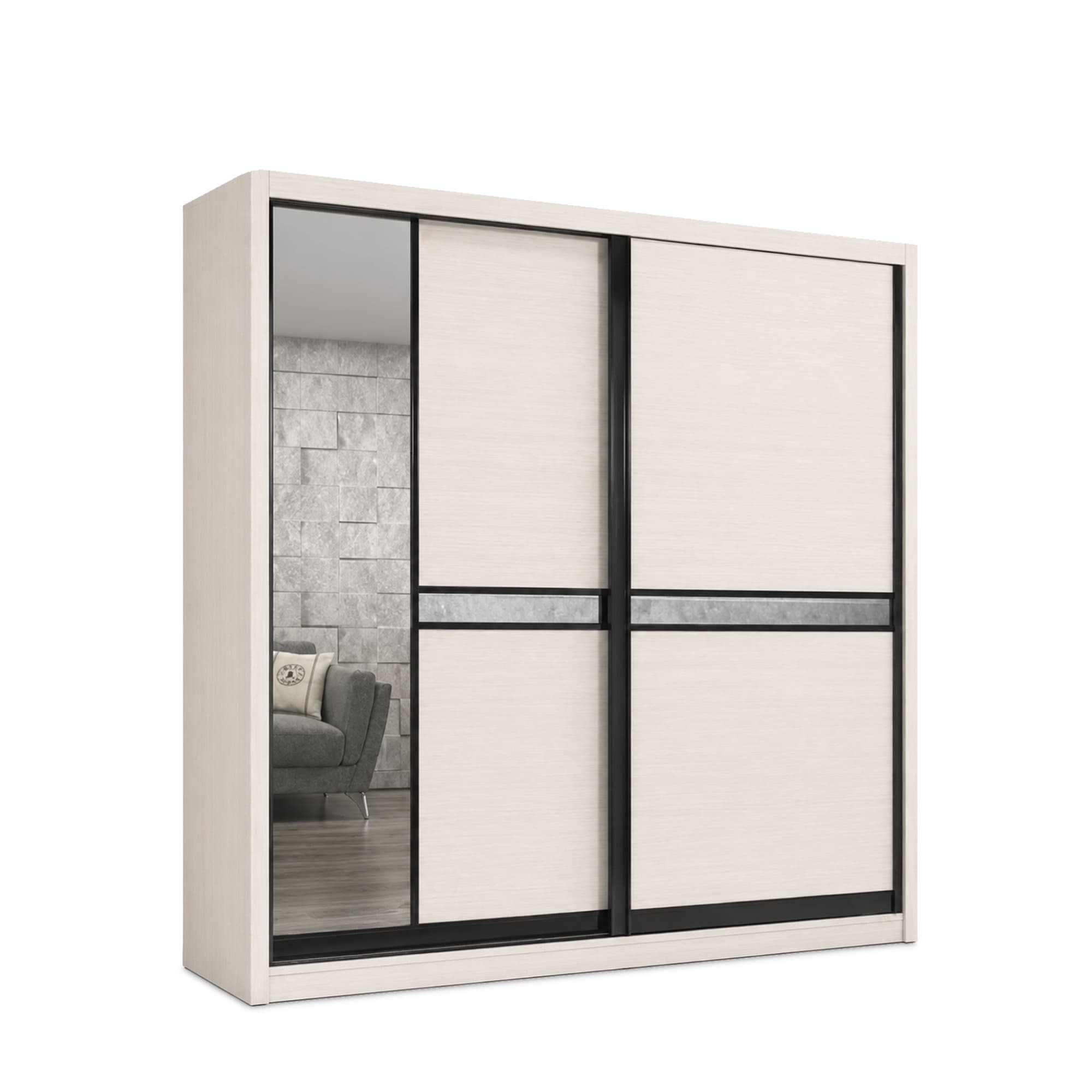 YM 8852 Sliding Door Wardrobe view 1